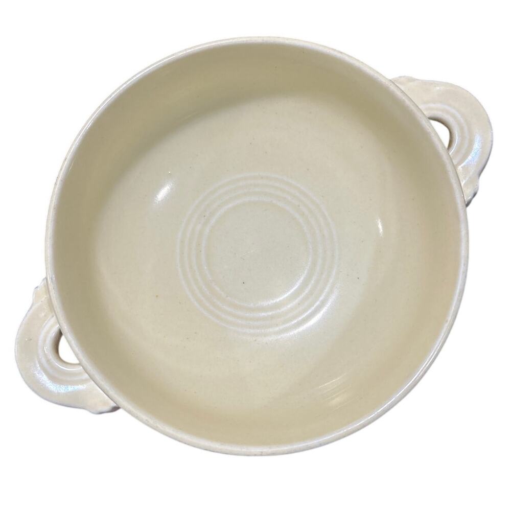 Vintage Fiesta Cream Soup Bowl Ivory Classic Ring Pattern Discontinued